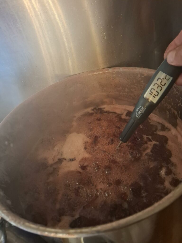 température de cuisson presque atteinte